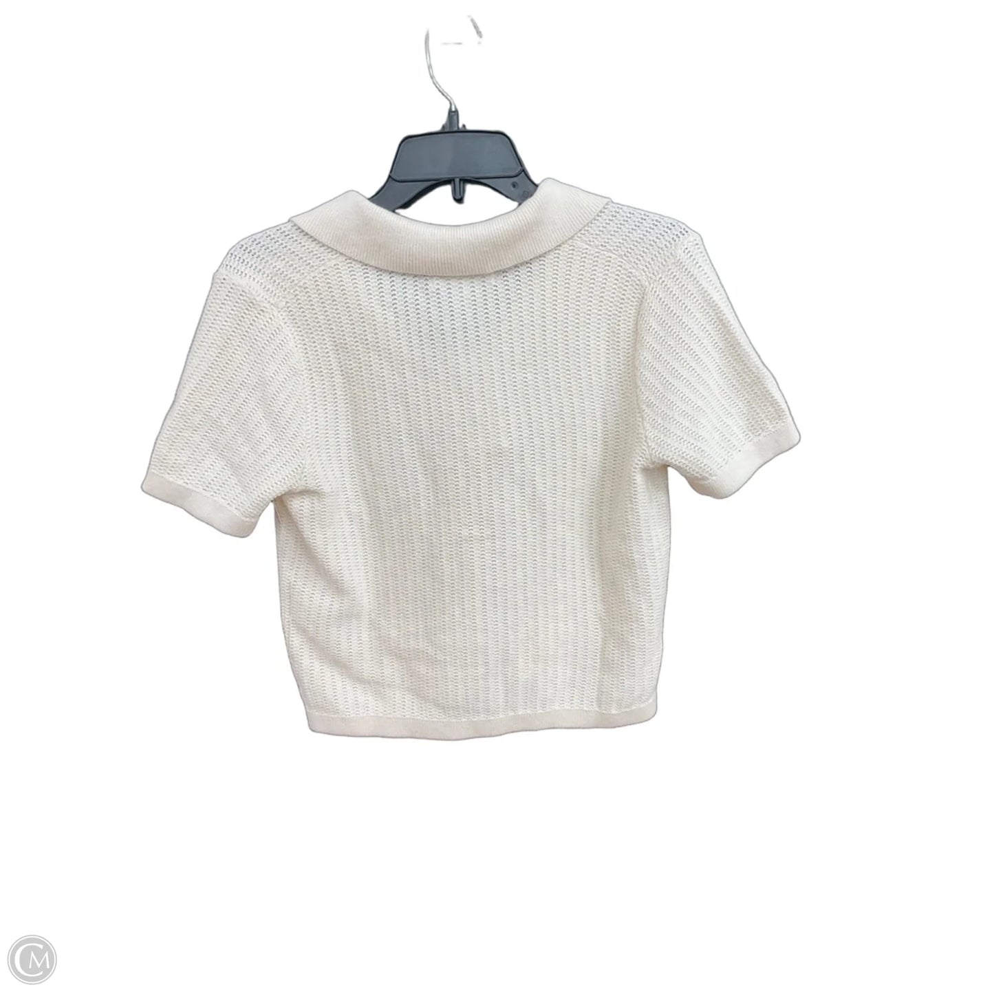 Sweater Short Sleeve By Banana Republic In Cream, Size: Xs