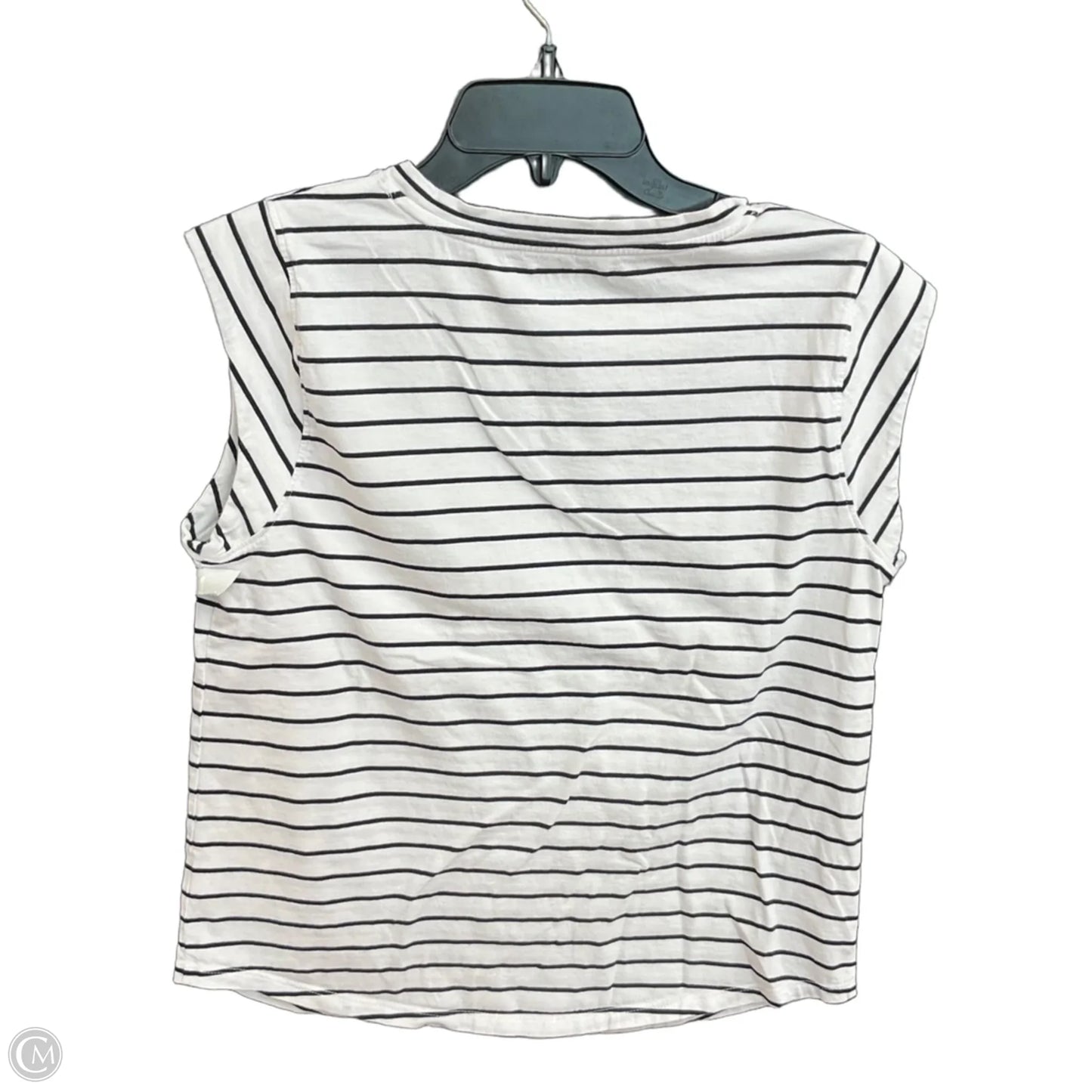 Top Short Sleeve Basic By Talbots In Striped Pattern, Size: M