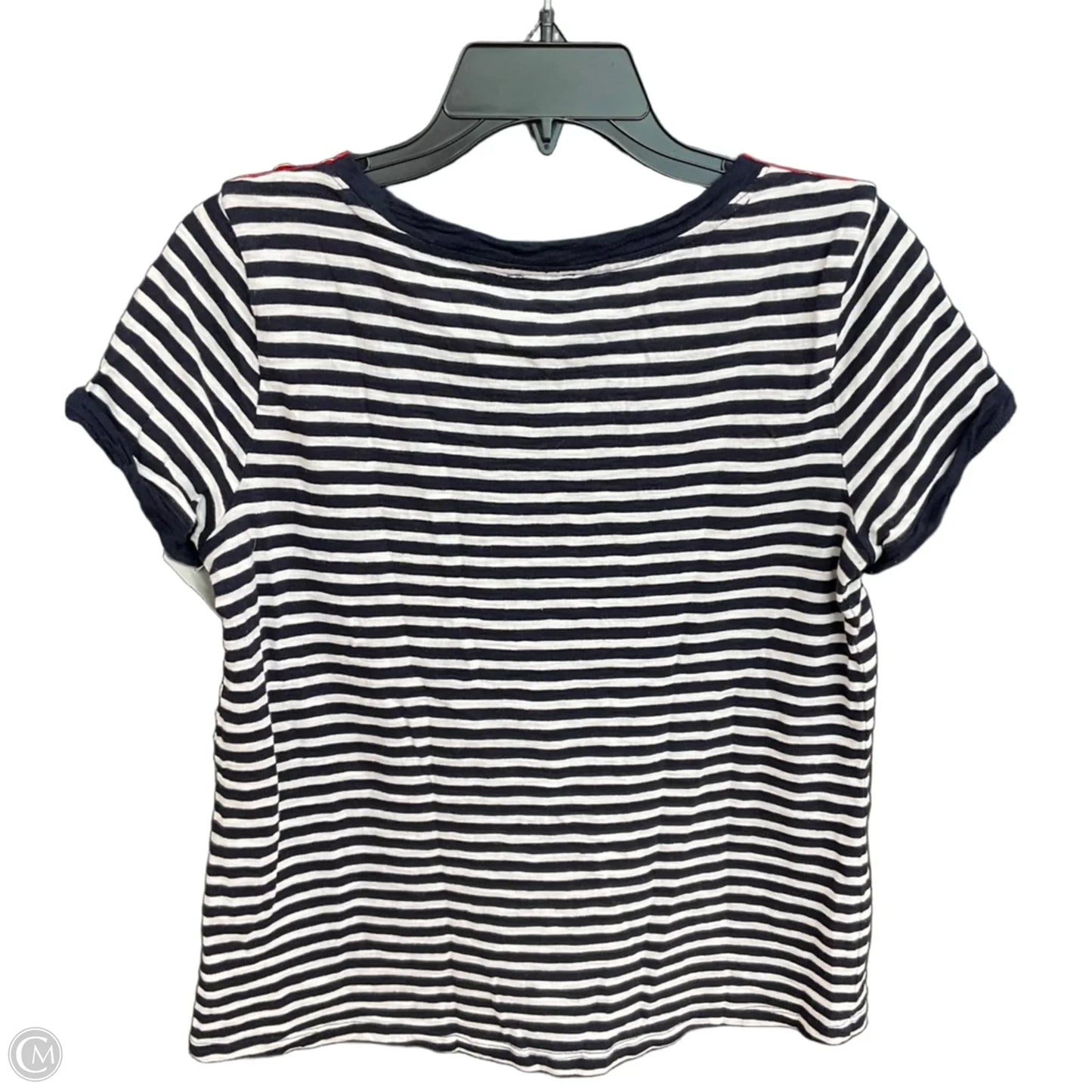 Top Short Sleeve By Talbots In Striped Pattern, Size: S