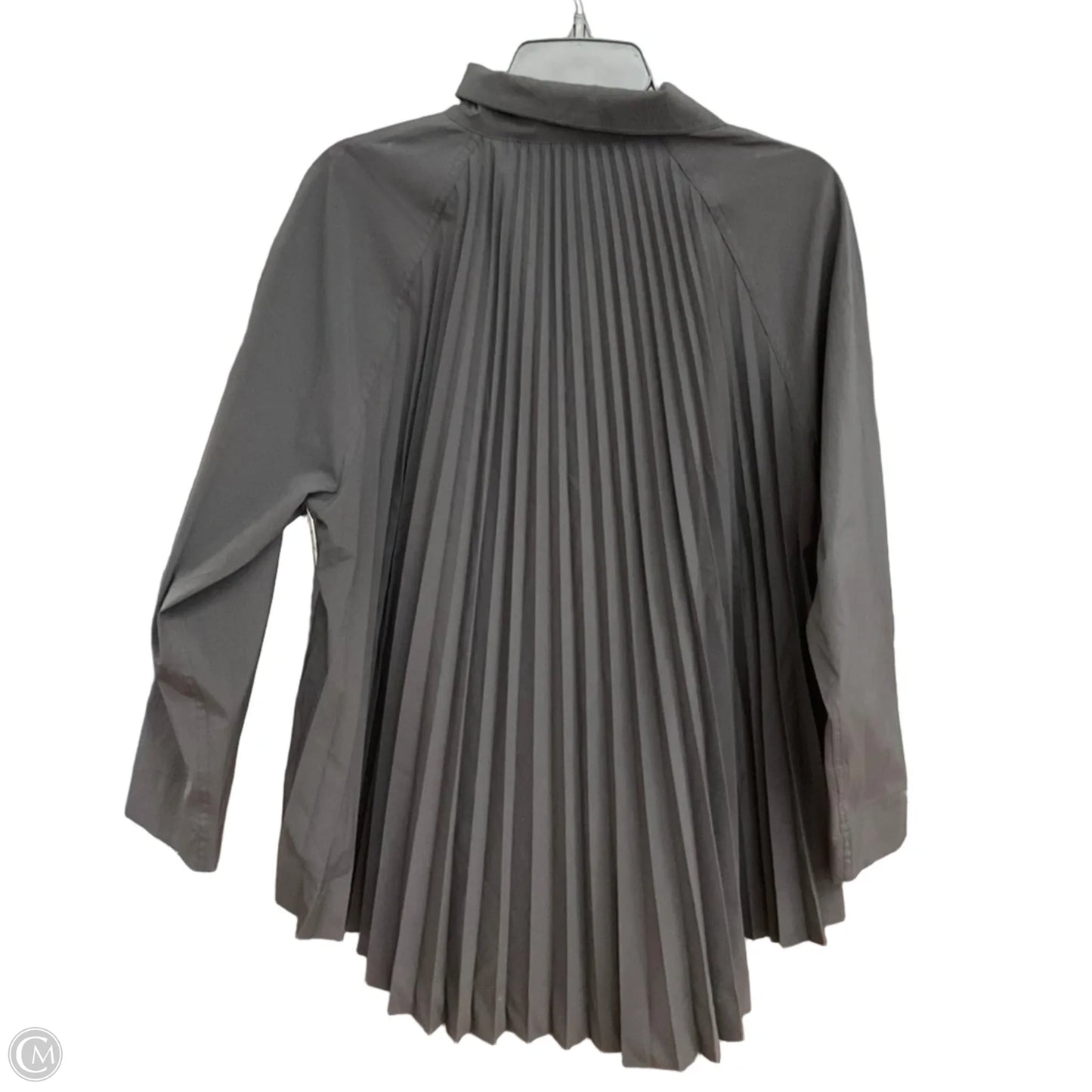 Athletic Top Long Sleeve Collar By Athleta In Black, Size: S