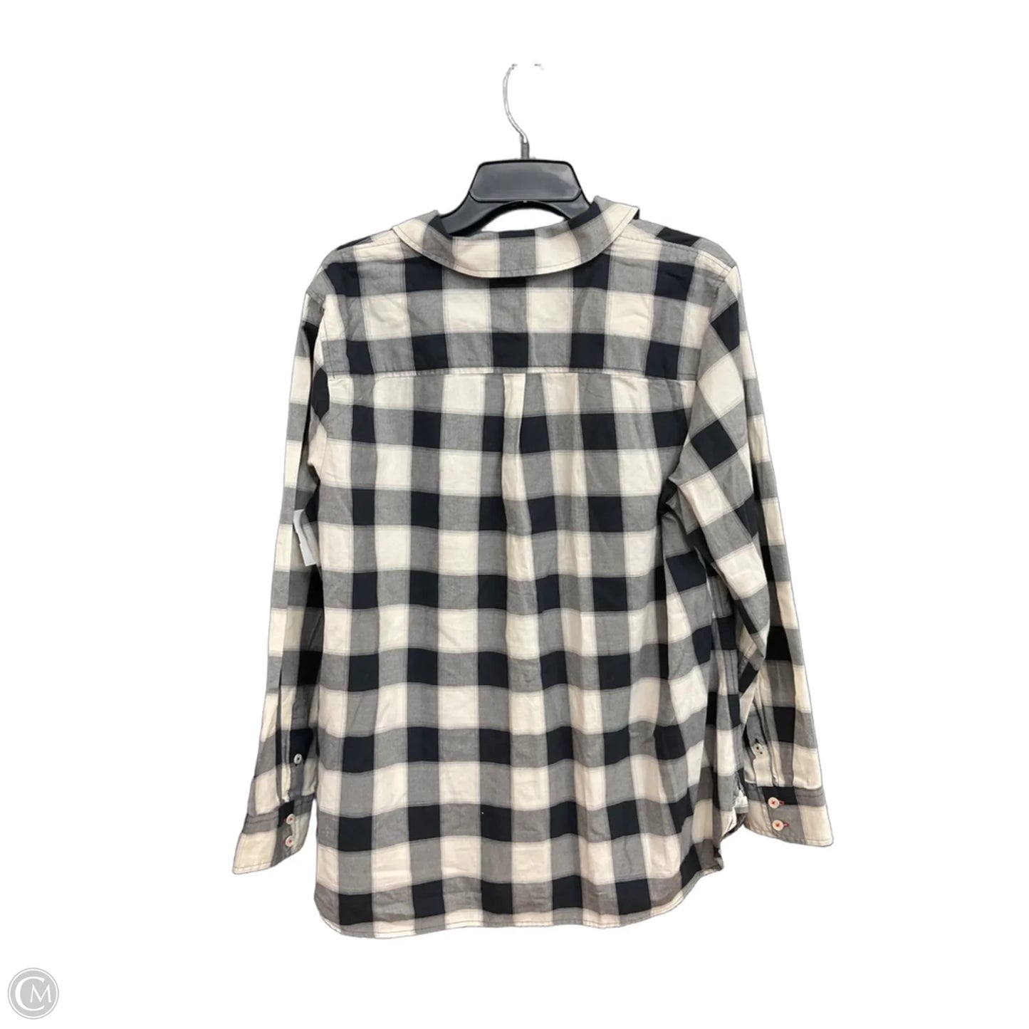 Blouse Long Sleeve By Talbots In Plaid Pattern, Size: 1x