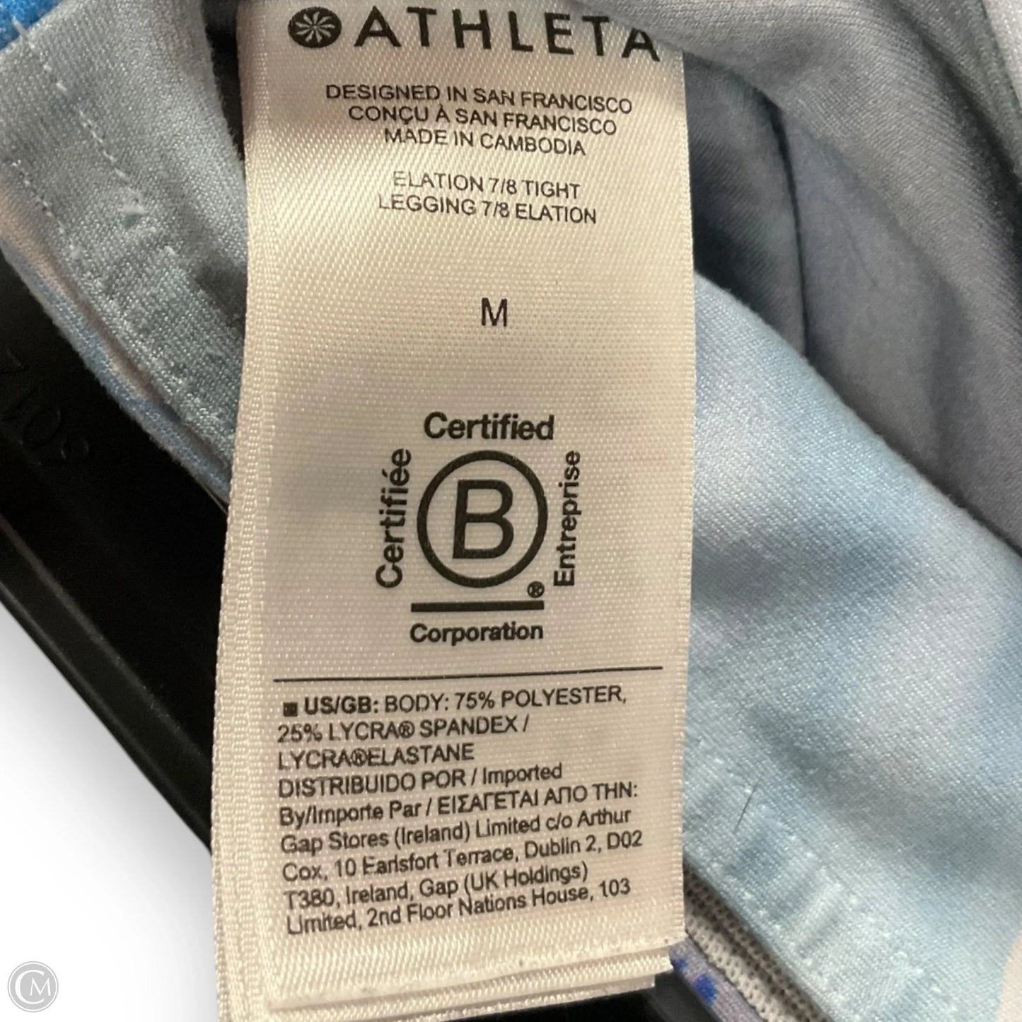 Athletic Leggings By Athleta In Multi-colored, Size: M