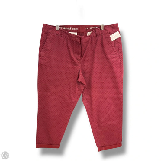 Pants Chinos & Khakis By Talbots In Maroon, Size: 14p