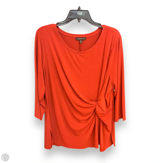 Top 3/4 Sleeve By Lane Bryant In Orange, Size: Xl
