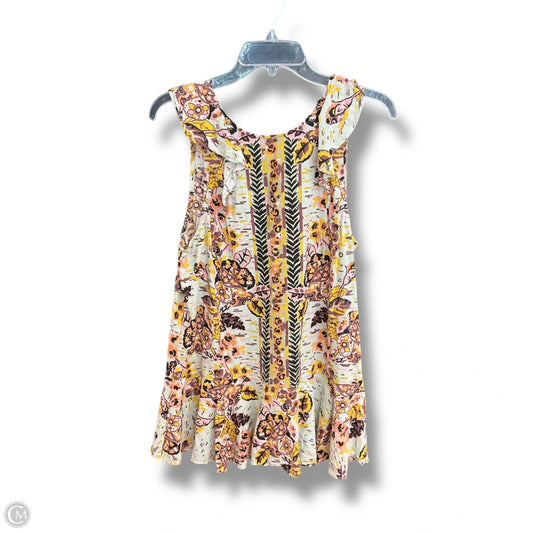 Top Sleeveless By Free People In Floral Print, Size: Xs