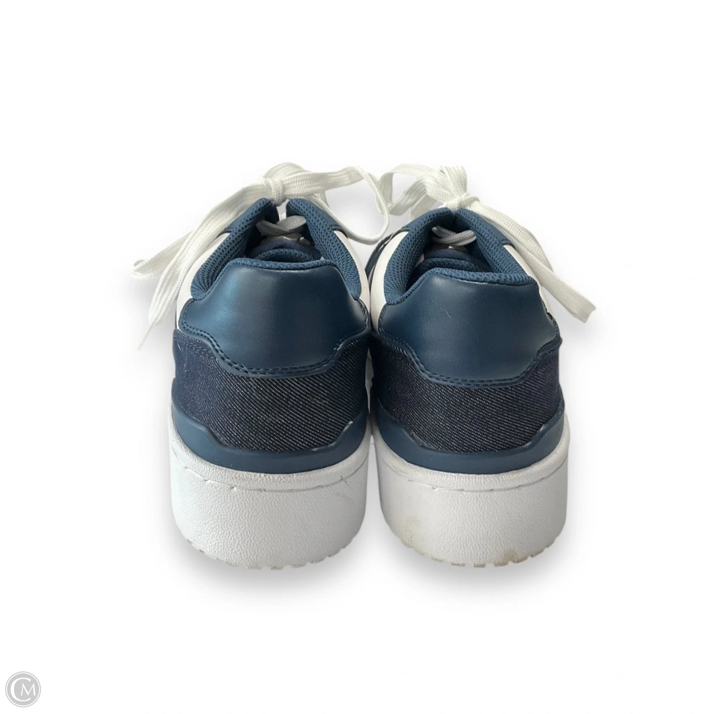 Shoes Sneakers By Calvin Klein In Blue & White, Size: 11