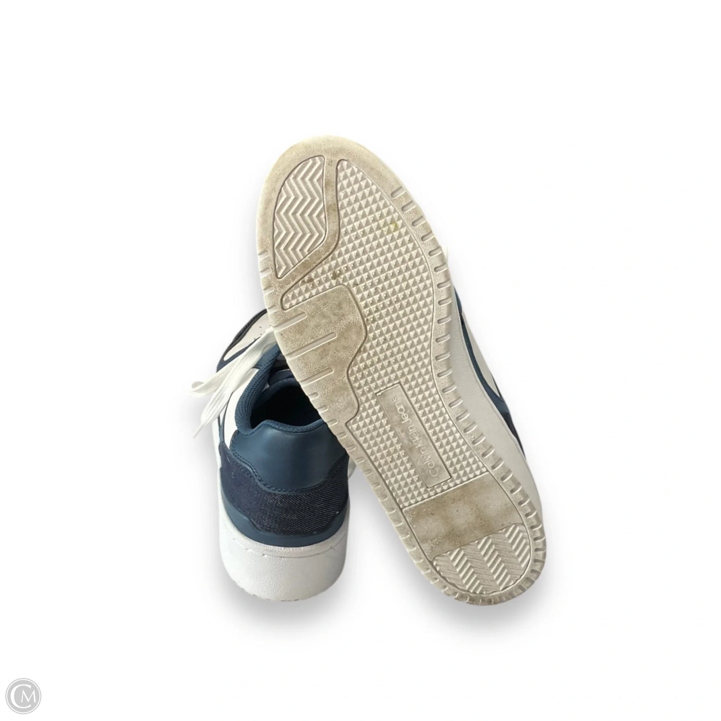 Shoes Sneakers By Calvin Klein In Blue & White, Size: 11