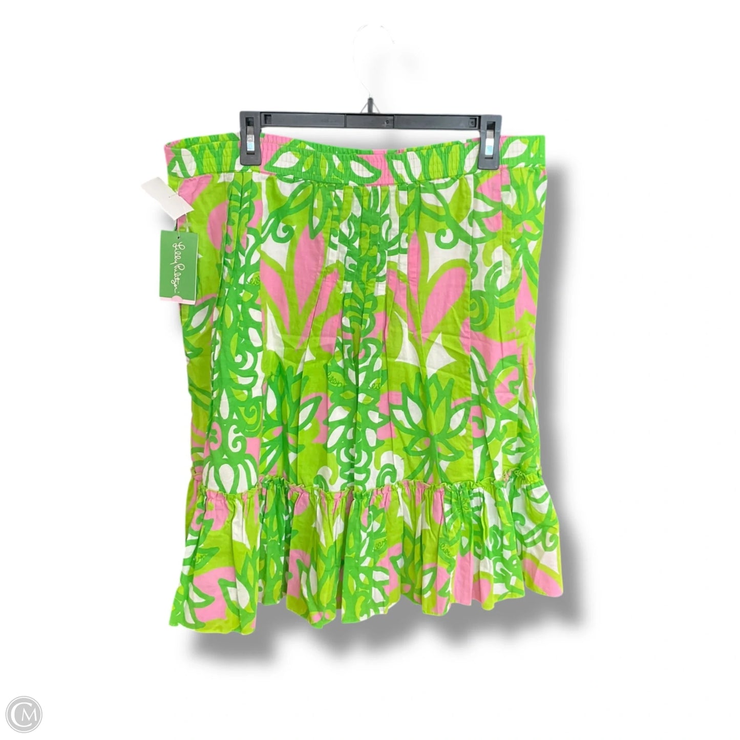 Skirt Designer By Lilly Pulitzer In Green & Pink, Size: L