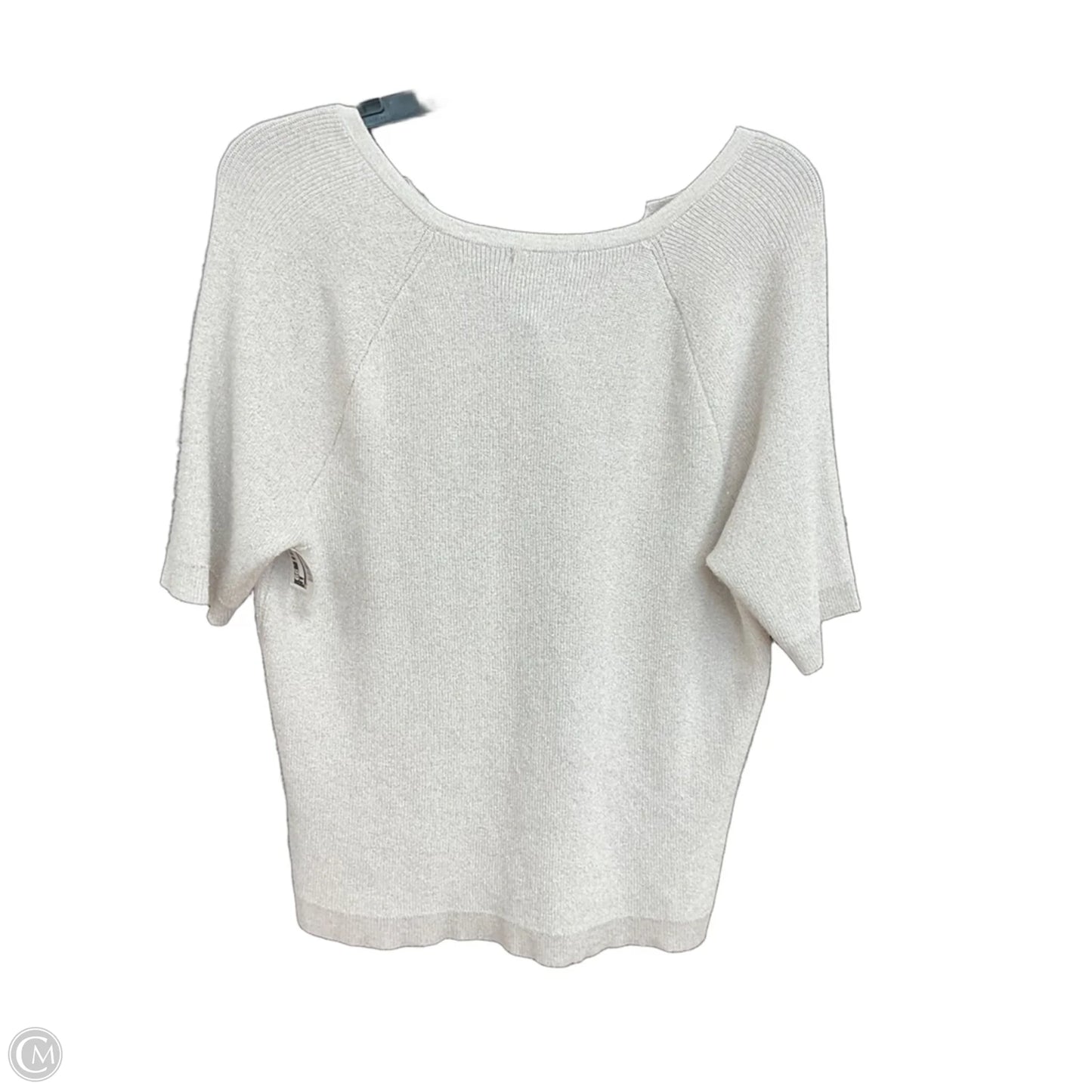 Top Short Sleeve By Alfani In Silver, Size: L