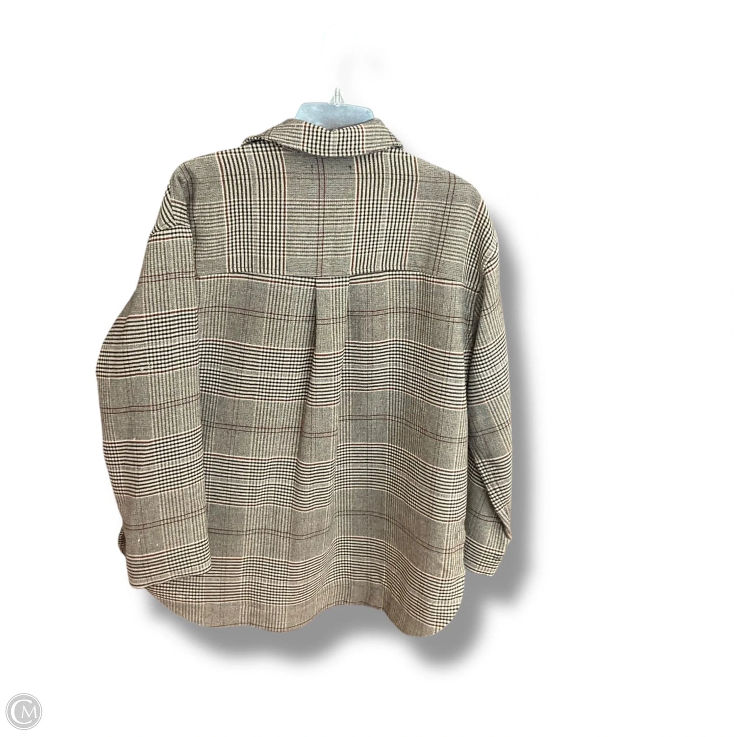 Jacket Shirt By Madewell In Plaid Pattern, Size: L
