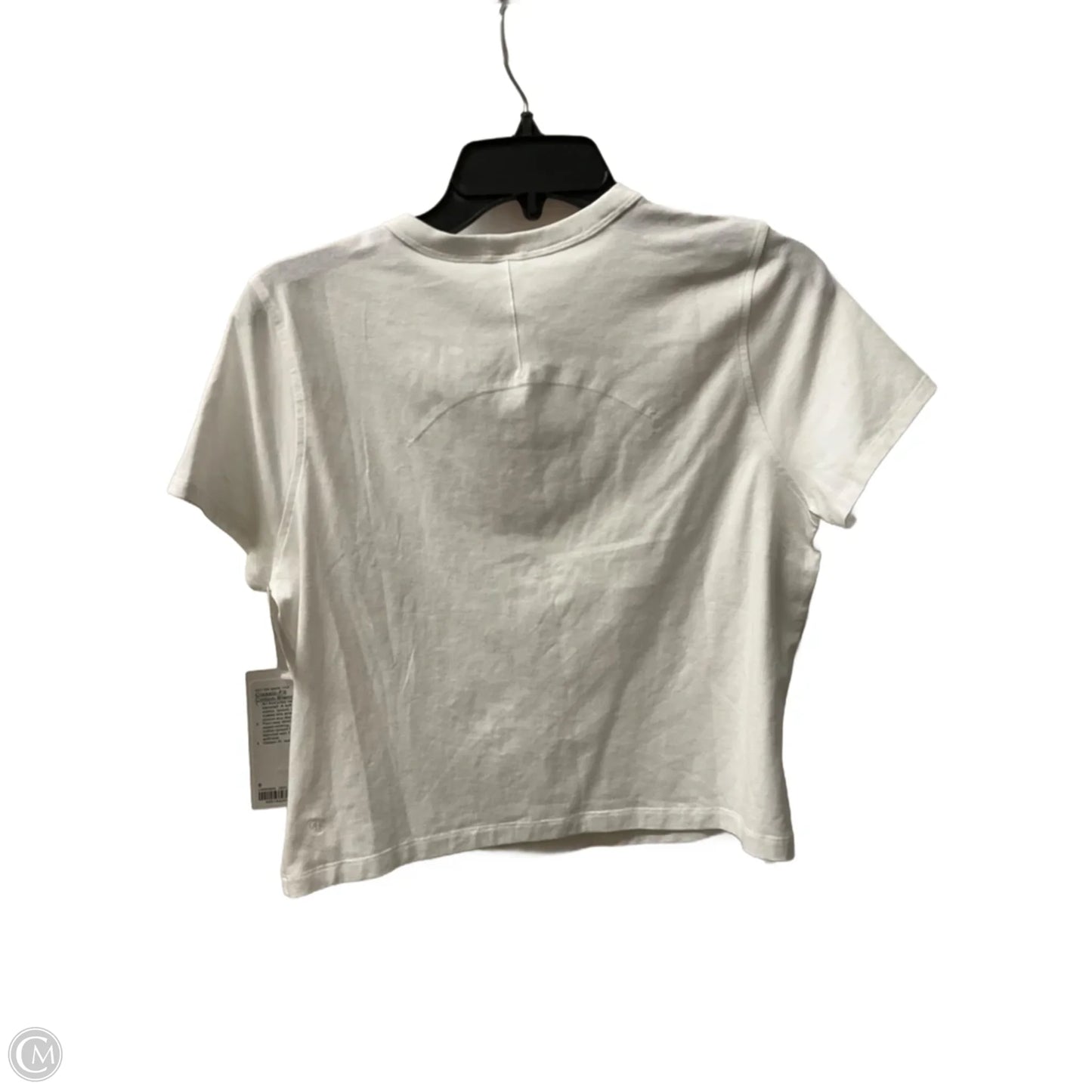 Athletic Top Short Sleeve By Lululemon In White, Size: M