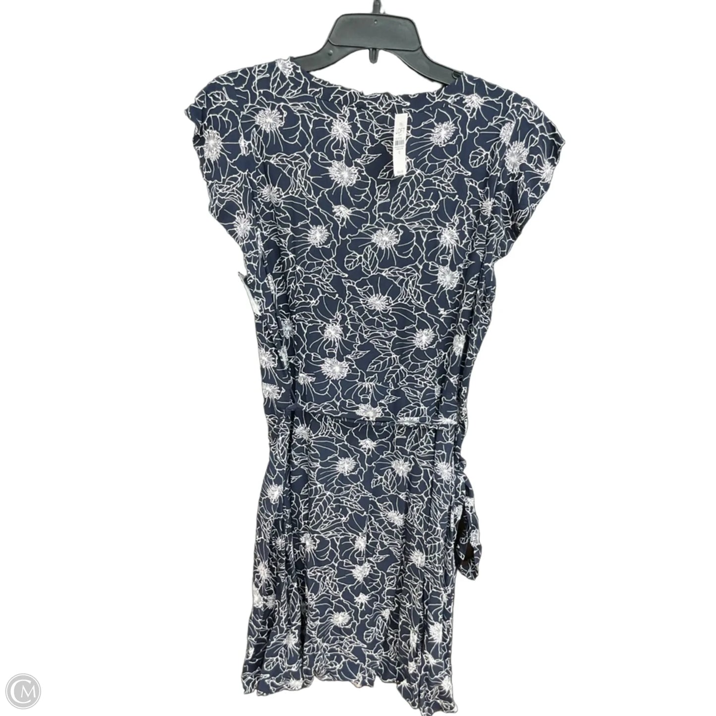 Dress Casual Short By Loft In Blue & White, Size: L