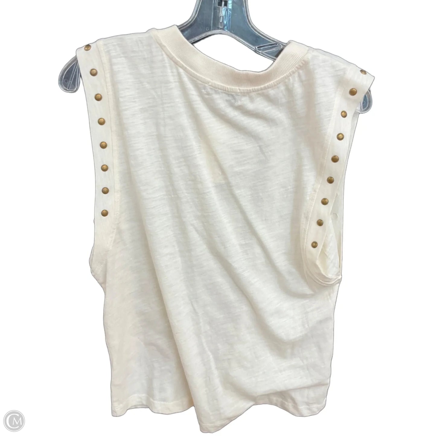 Top Sleeveless By Evereve In Cream, Size: S