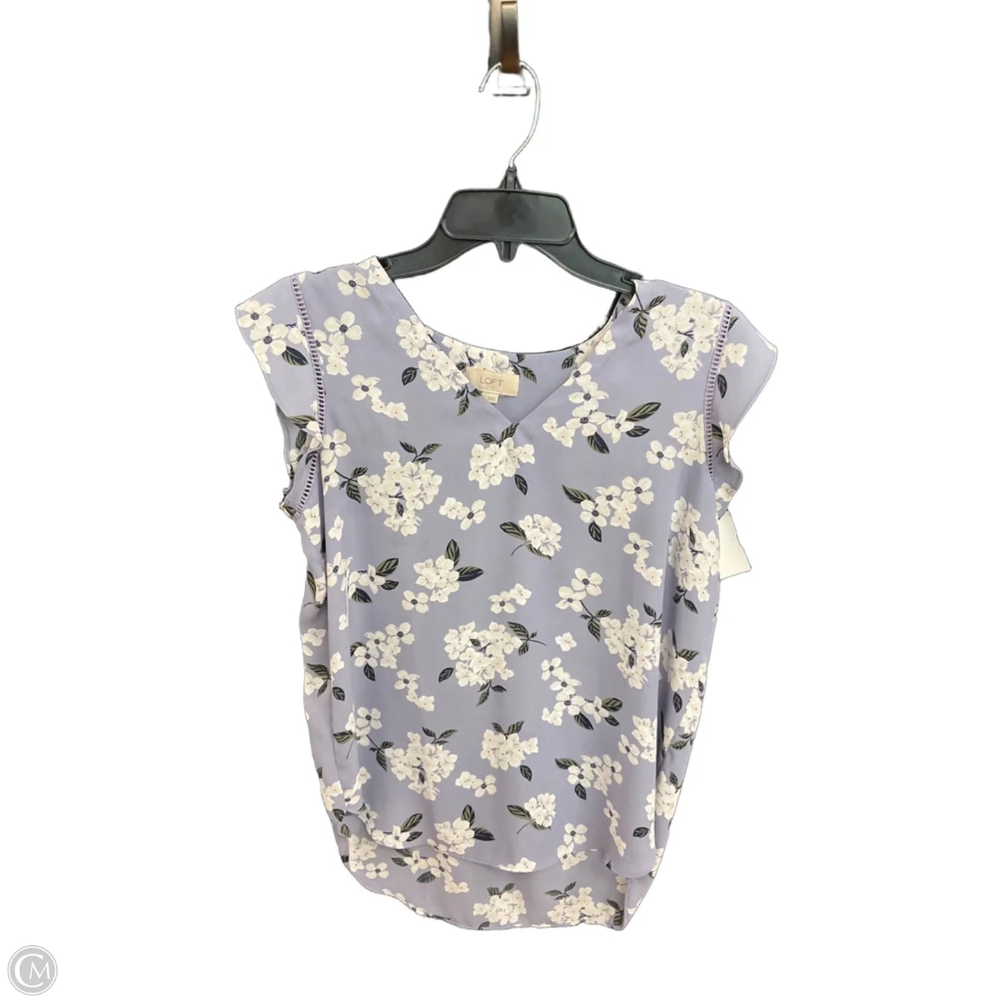 Top Sleeveless By Loft In Floral Print, Size: L