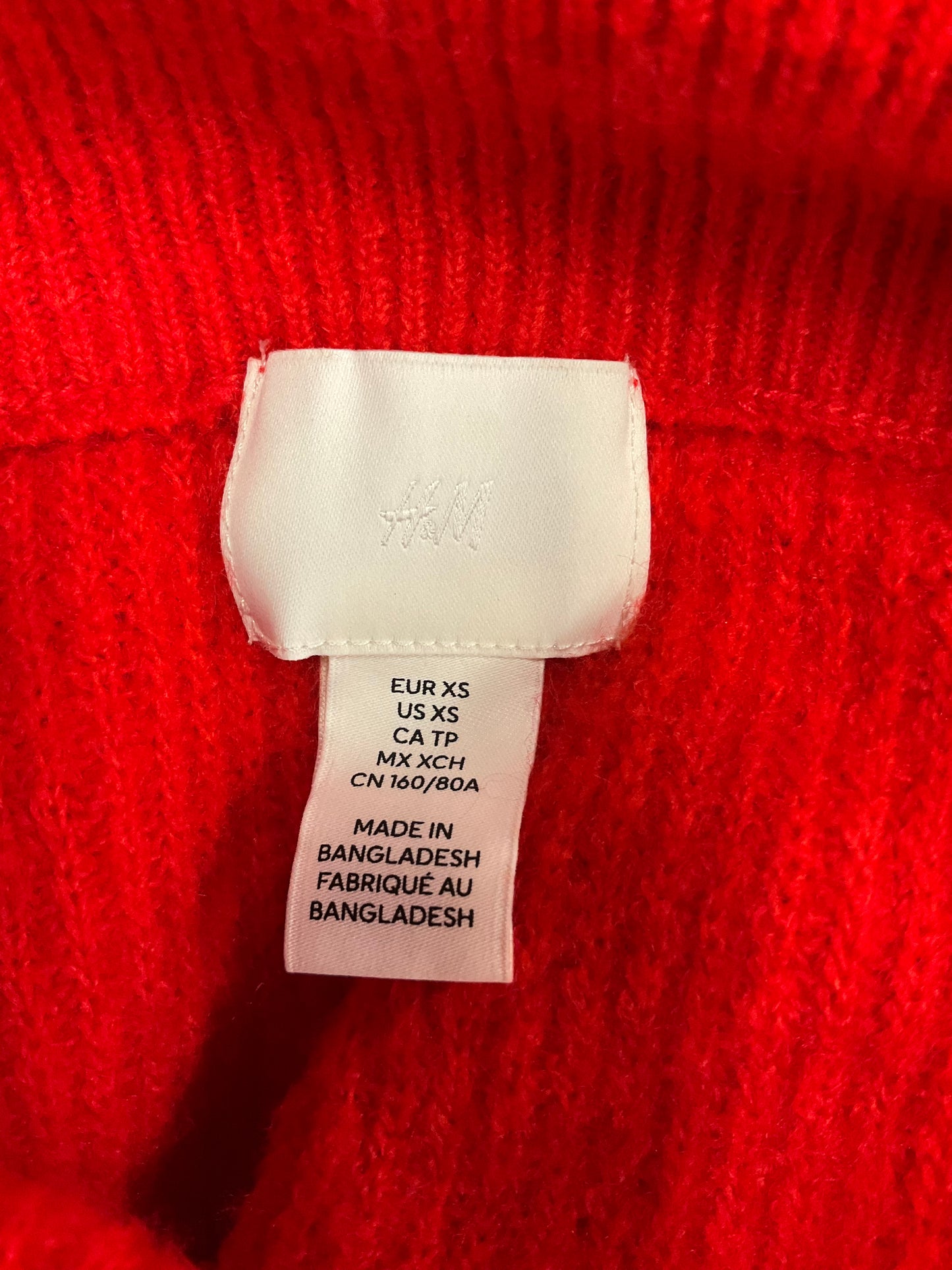 Sweater By H&m In Red, Size: Xs