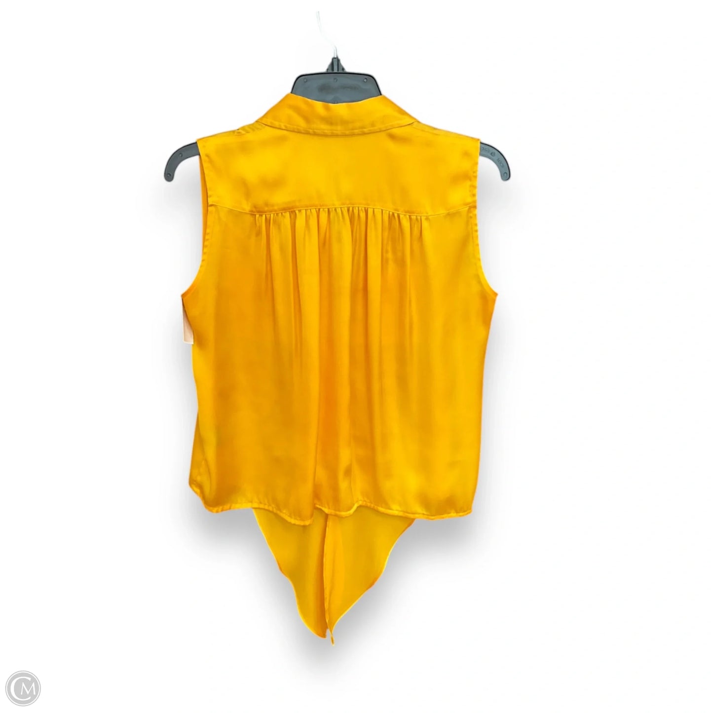 Blouse Sleeveless By Vince Camuto In Yellow, Size: Xs
