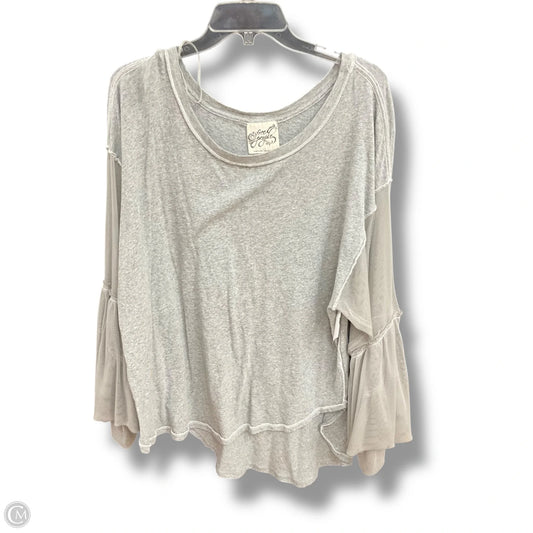 Top Long Sleeve By Free People In Grey, Size: L