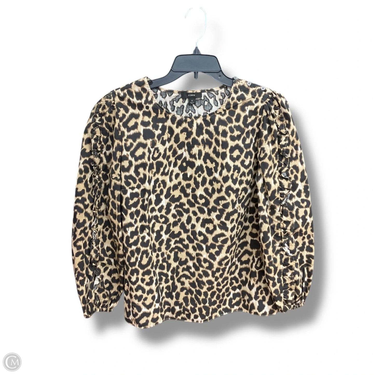 Top 3/4 Sleeve By J. Crew In Animal Print, Size: S