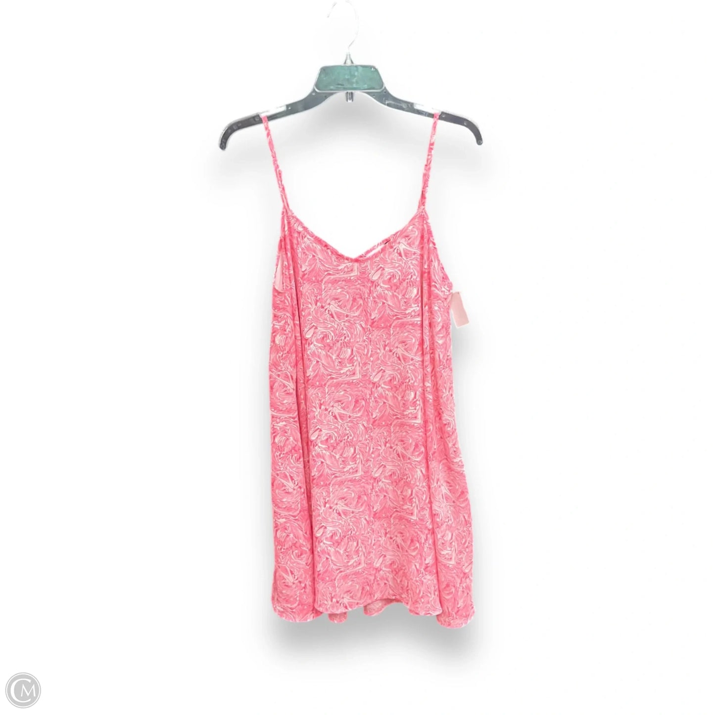Dress Casual Short By Lauren James In Pink & White, Size: M