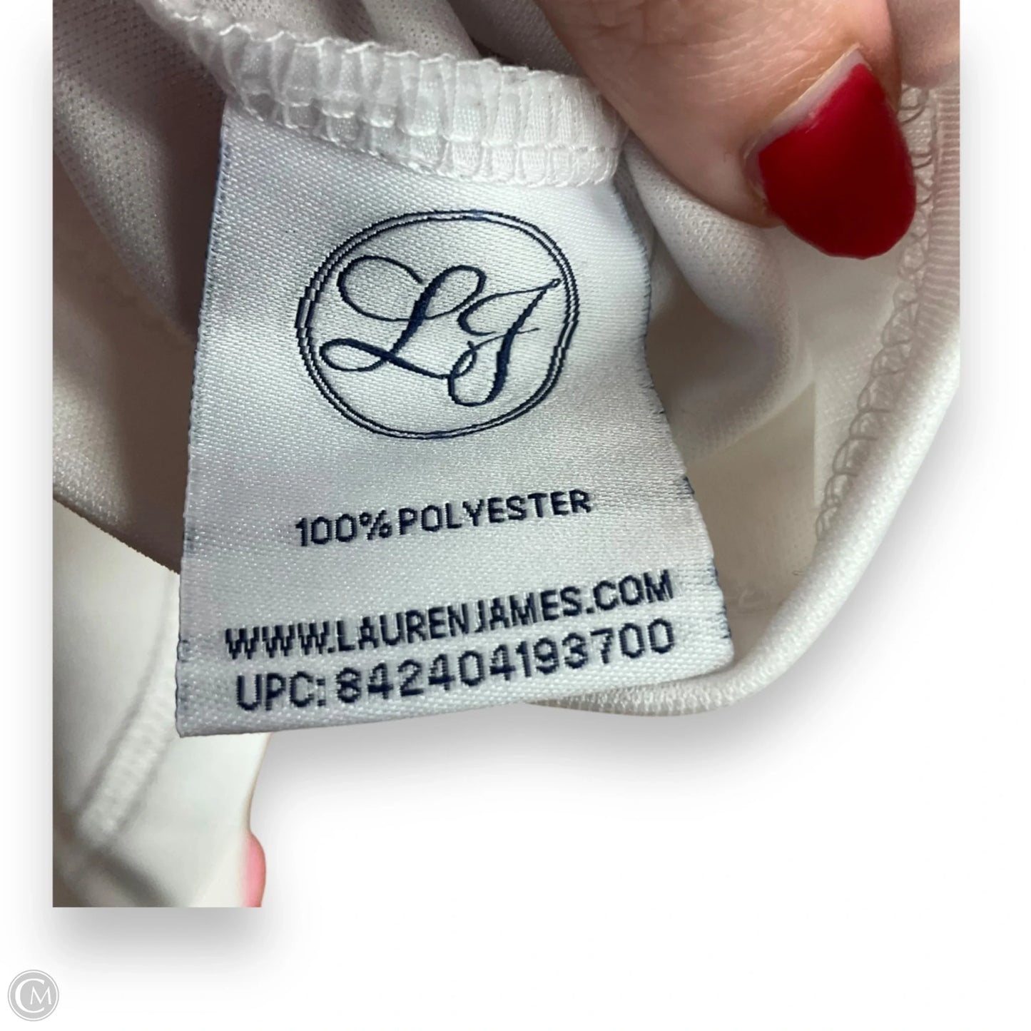 Dress Casual Short By Lauren James In Pink & White, Size: M