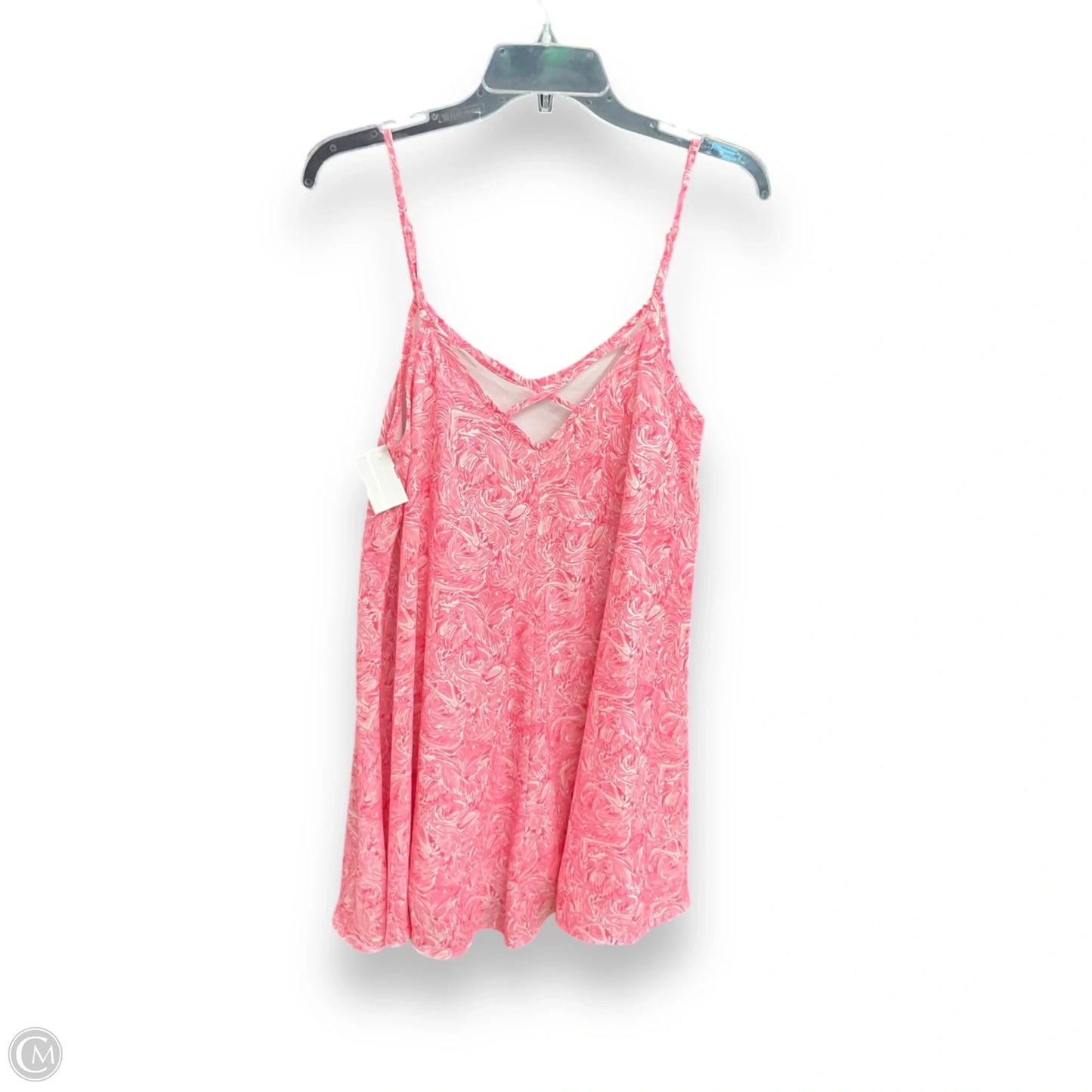 Dress Casual Short By Lauren James In Pink & White, Size: M