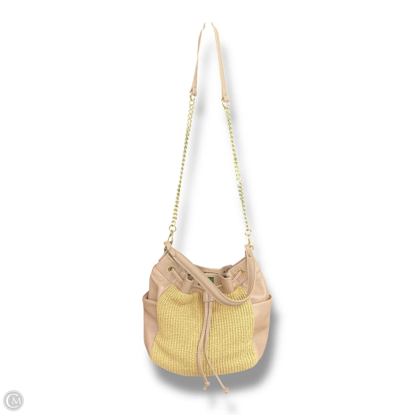 Handbag Leather By Uniform, Size: Medium