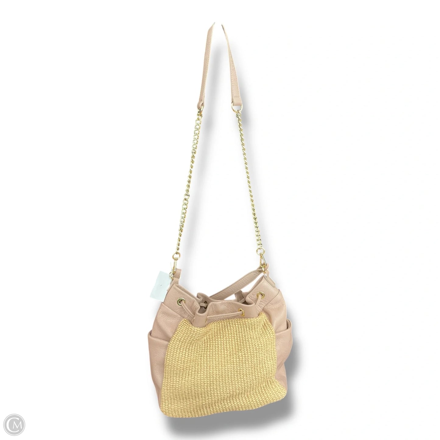 Handbag Leather By Uniform, Size: Medium