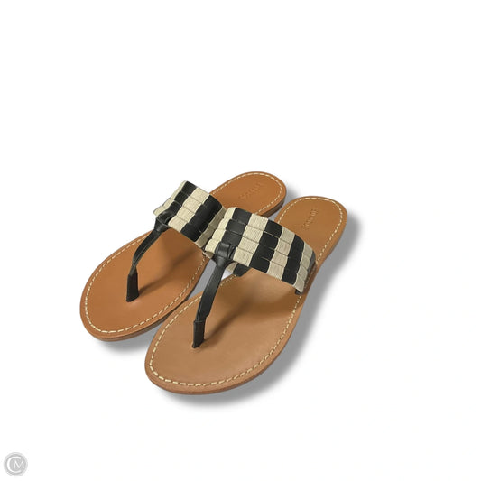 Sandals Flats By Soludos In Black & White, Size: 8.5