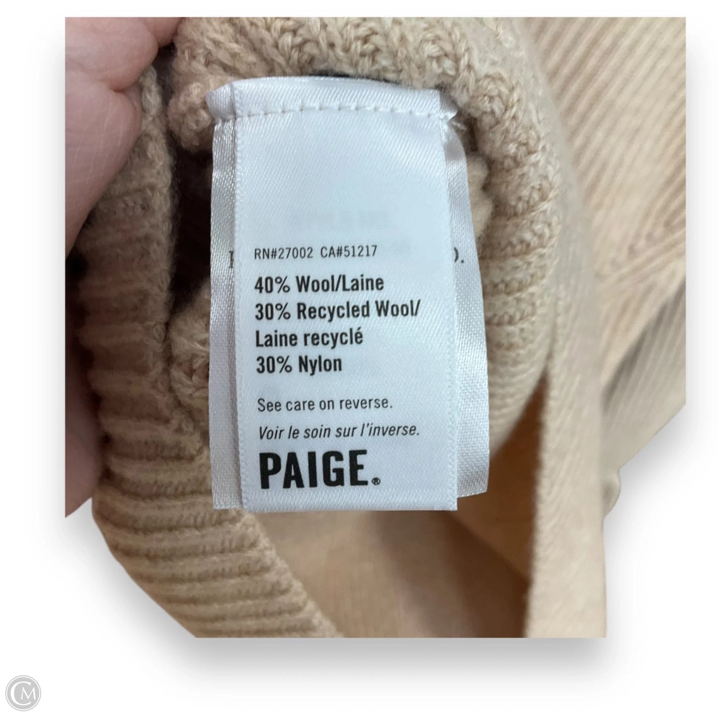 Sweater By Paige In Beige, Size: S