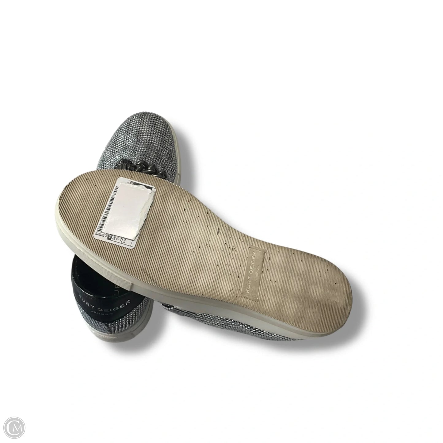 Shoes Sneakers By Kurt Geiger In Silver, Size: 7.5