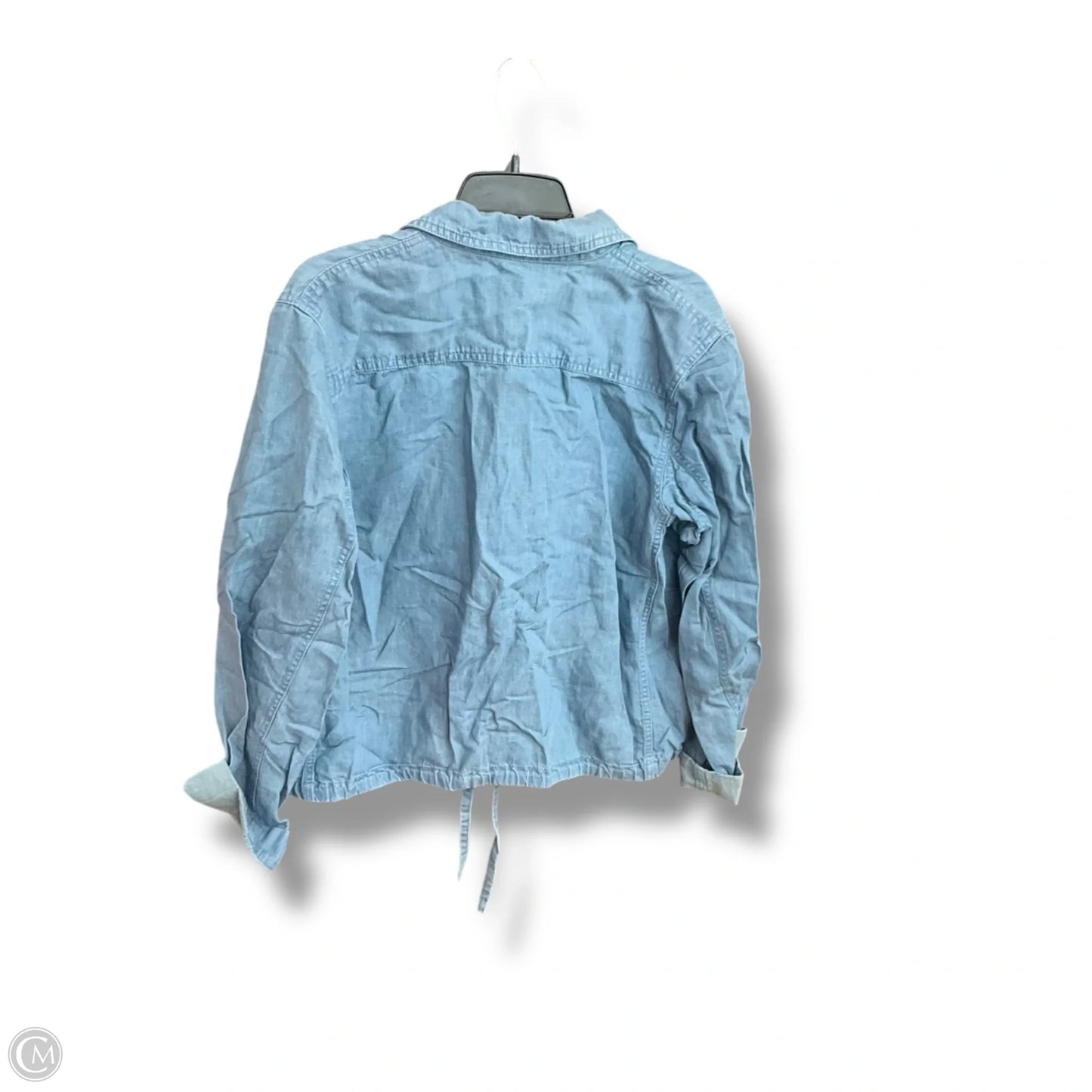 Jacket Shirt By Lauren By Ralph Lauren In Blue, Size: Xl
