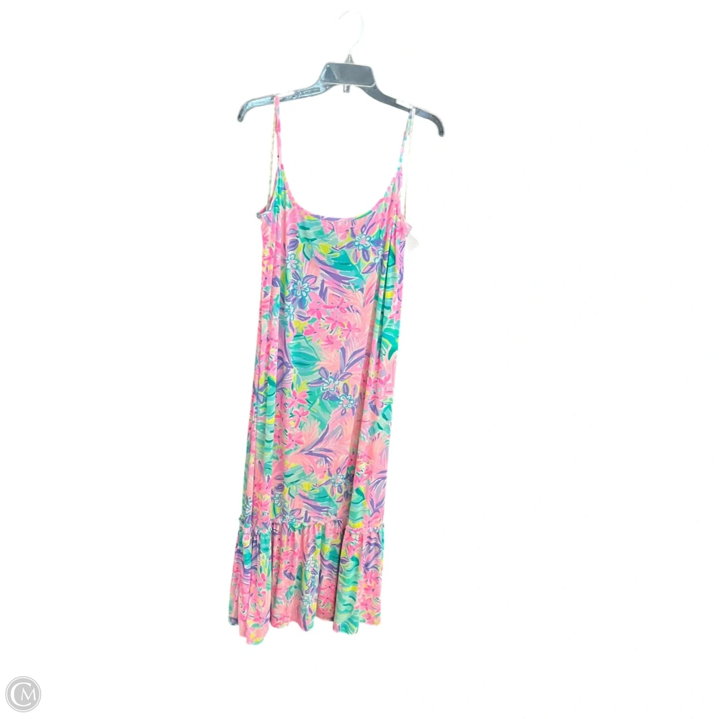 Coverup Dress Designer By Lilly Pulitzer In Blue & Green, Size: Xl