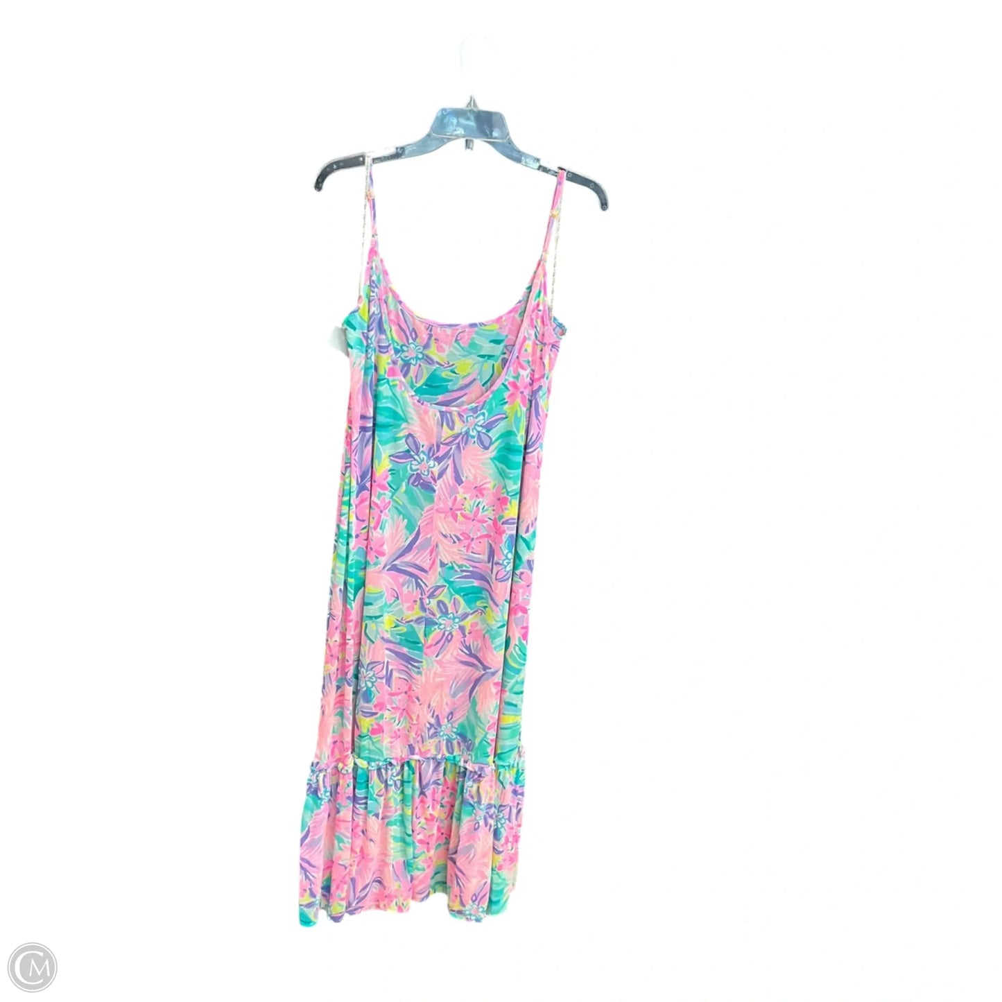 Coverup Dress Designer By Lilly Pulitzer In Blue & Green, Size: Xl