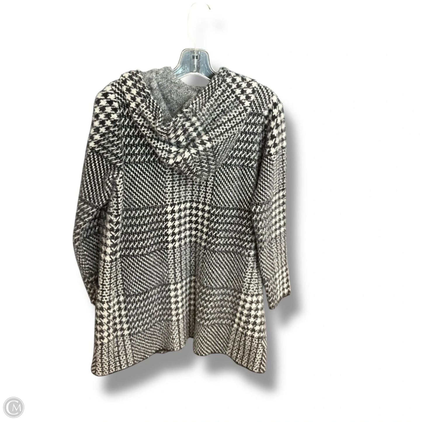 Sweater Cardigan By Cyrus In Black & White, Size: Xs