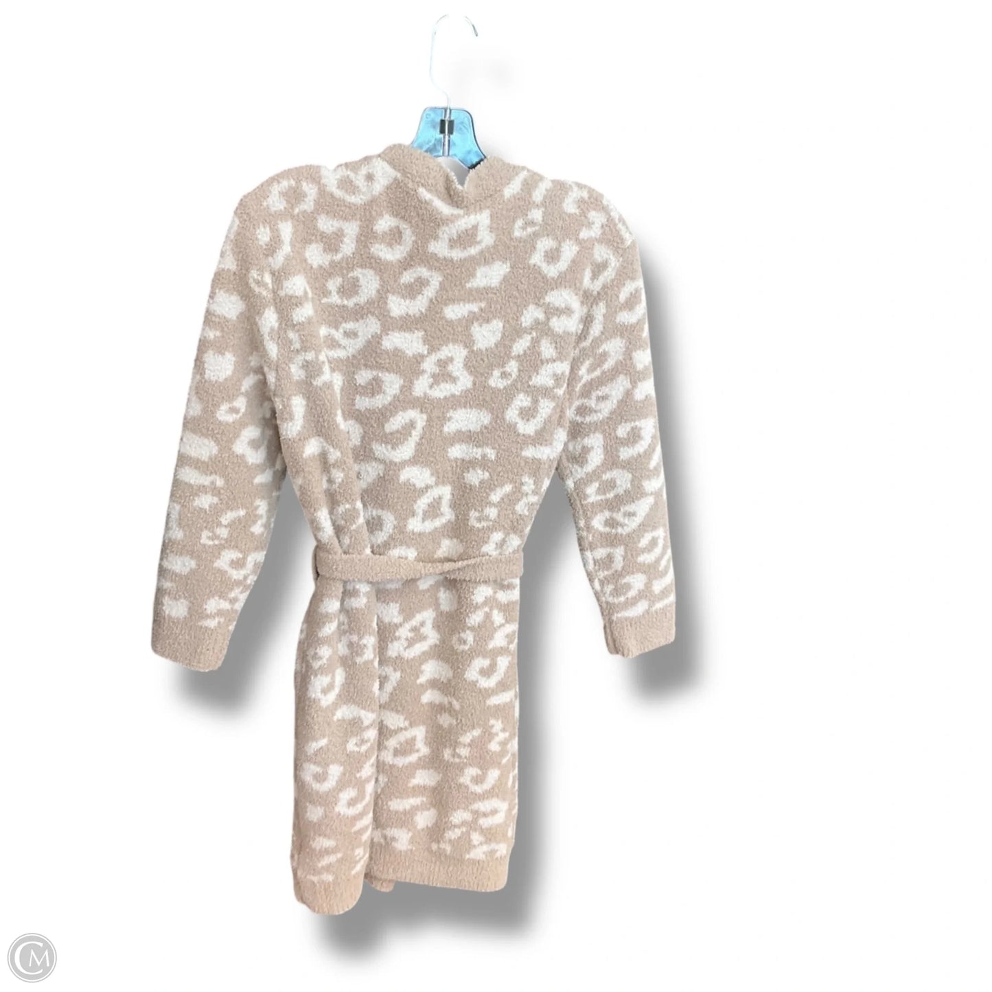 Sweater Cardigan By Clothes Mentor In Tan & White, Size: L