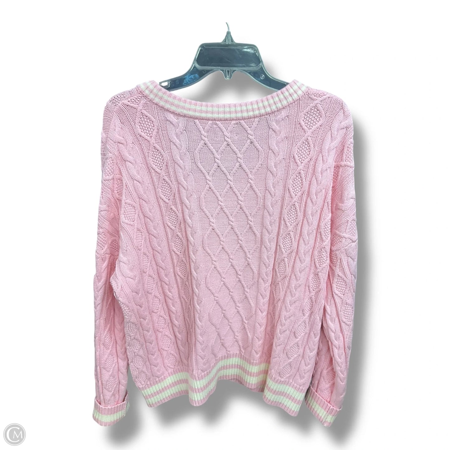 Sweater By Lands End In Pink, Size: L