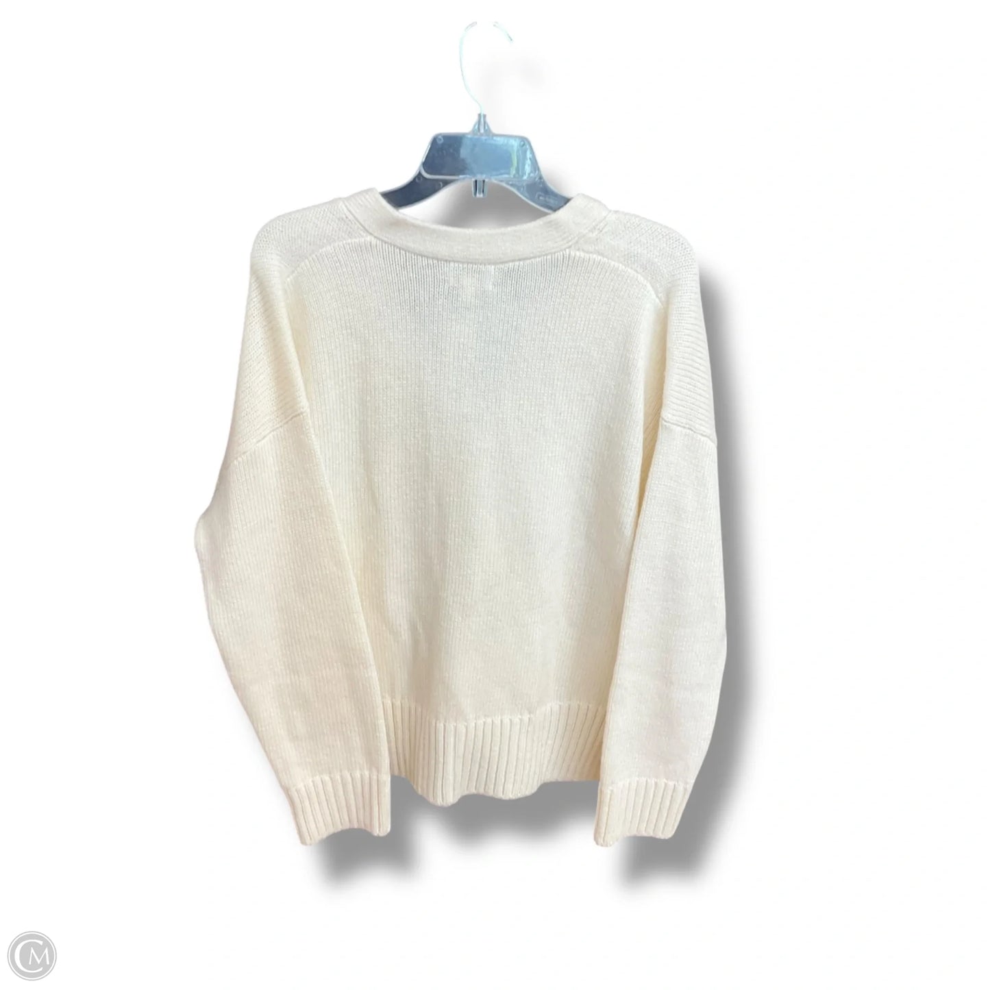 Sweater Cardigan By The Drop In Ivory, Size: M