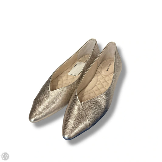 Shoes Flats By Birdies In Gold, Size: 9