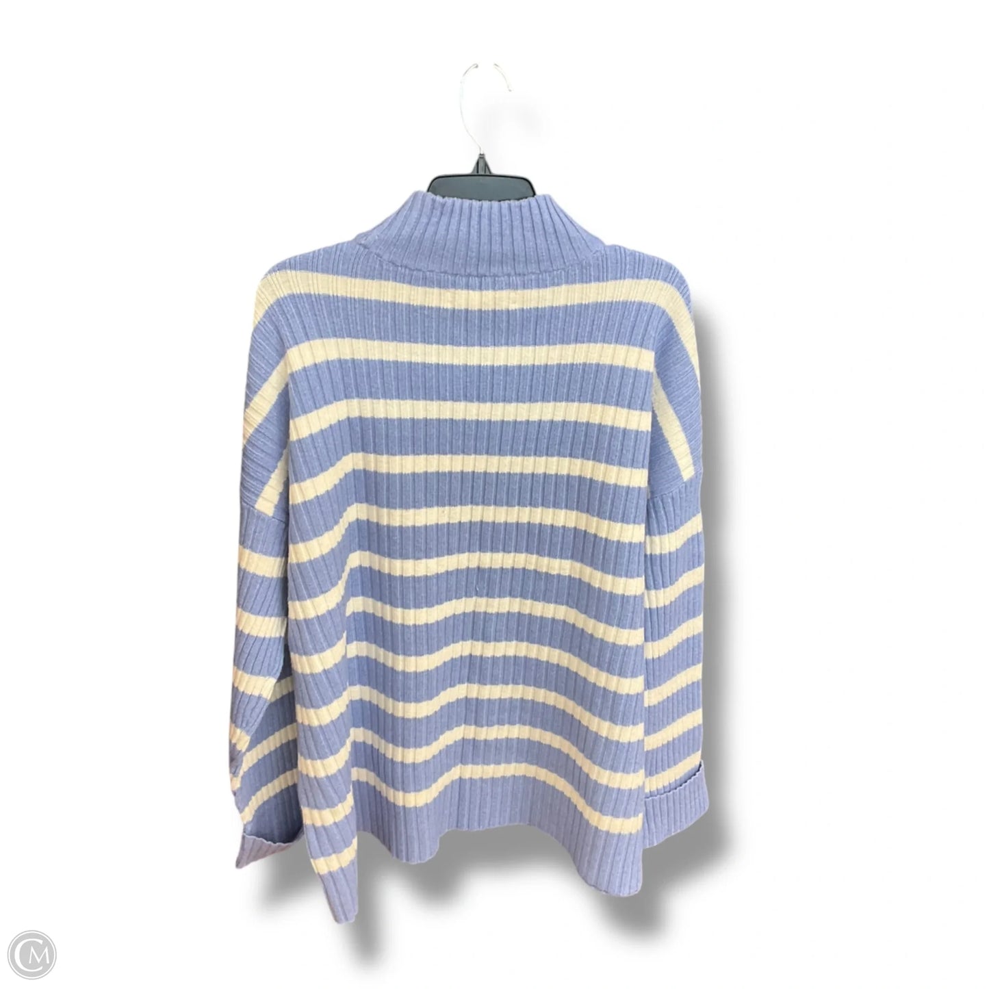 Sweater By Loft In Blue & White, Size: Xl