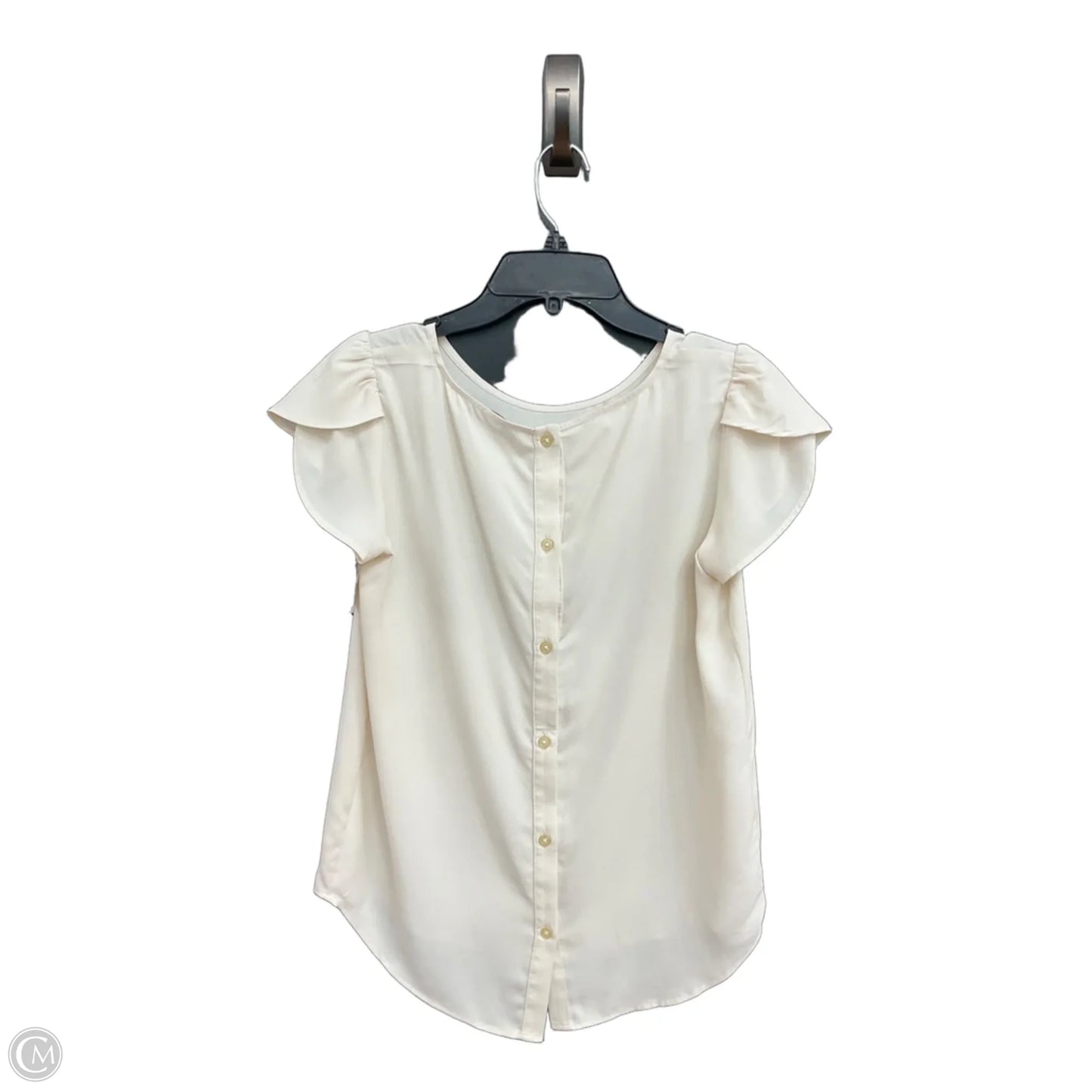 Top Short Sleeve By Loft In Cream, Size: Xs