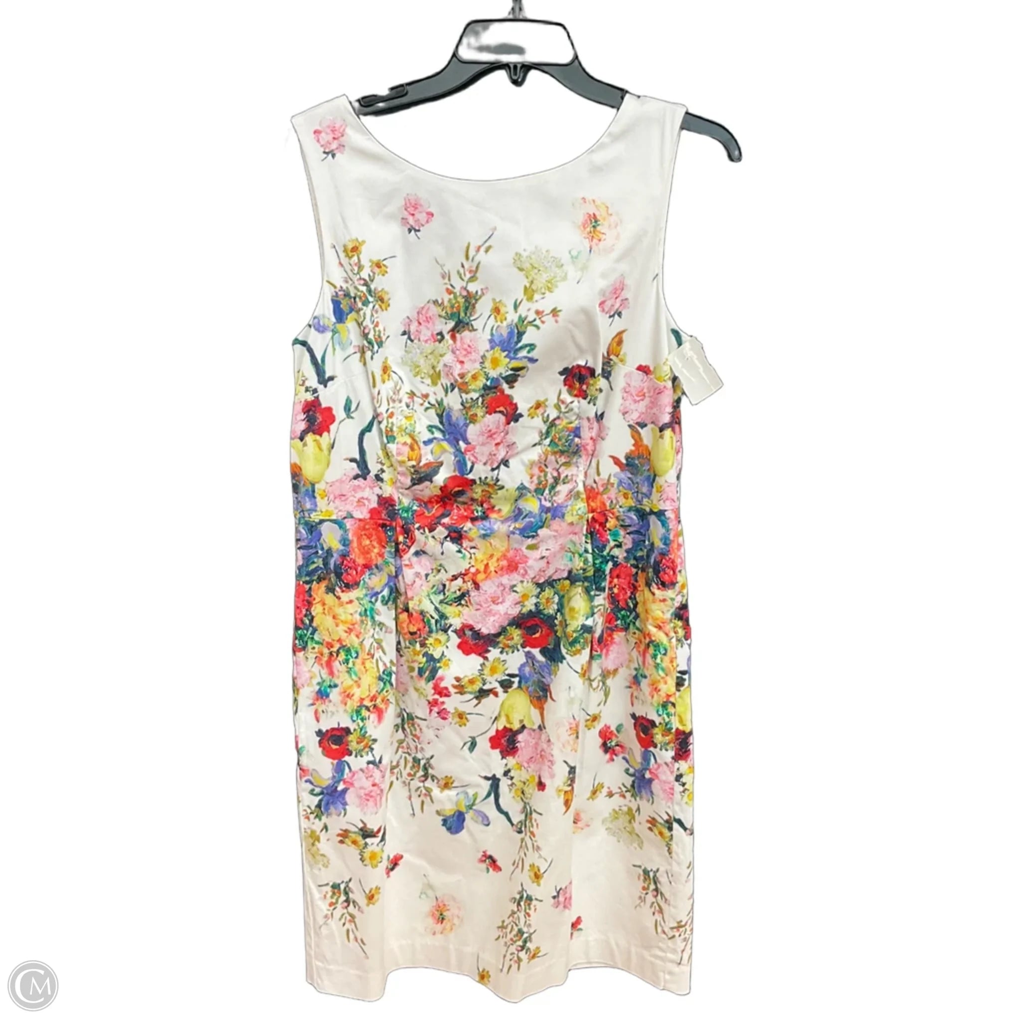 Dress Casual Midi By Talbots In White, Size: 12p