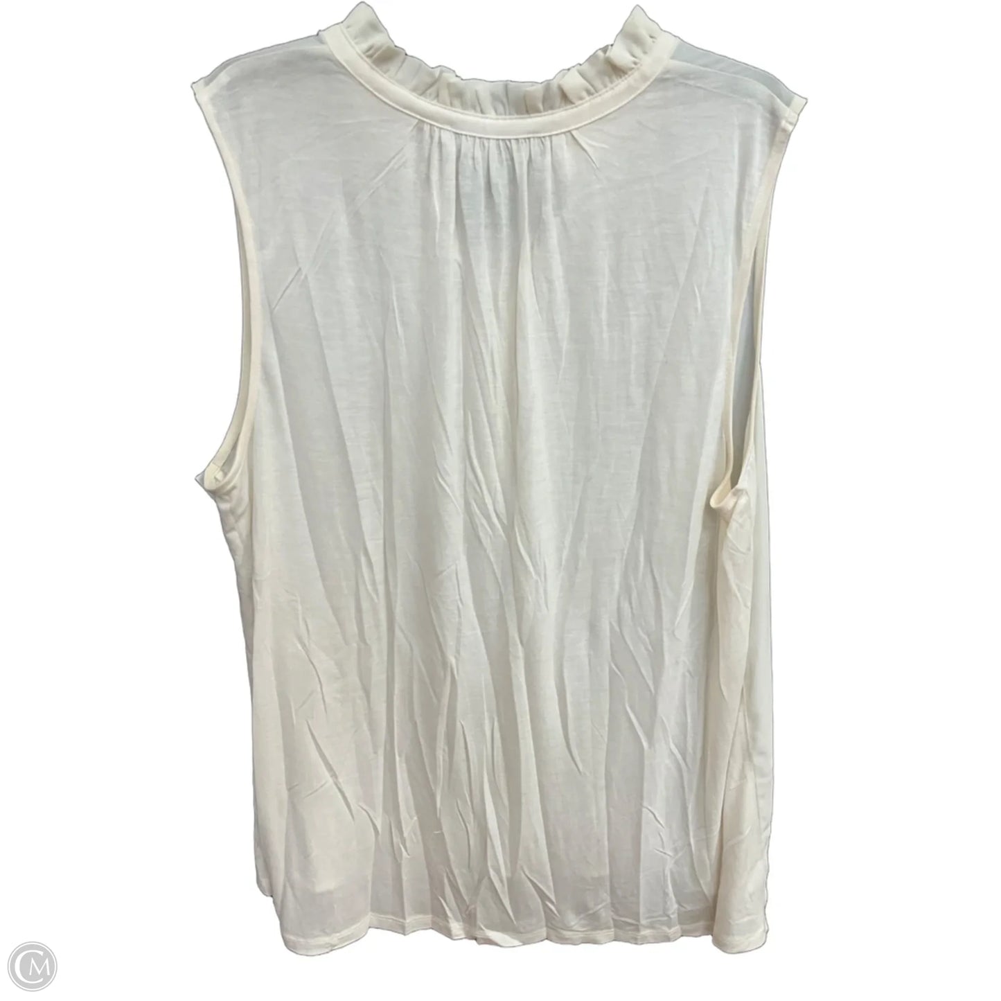 Top Sleeveless By Loft In Cream, Size: Xxl