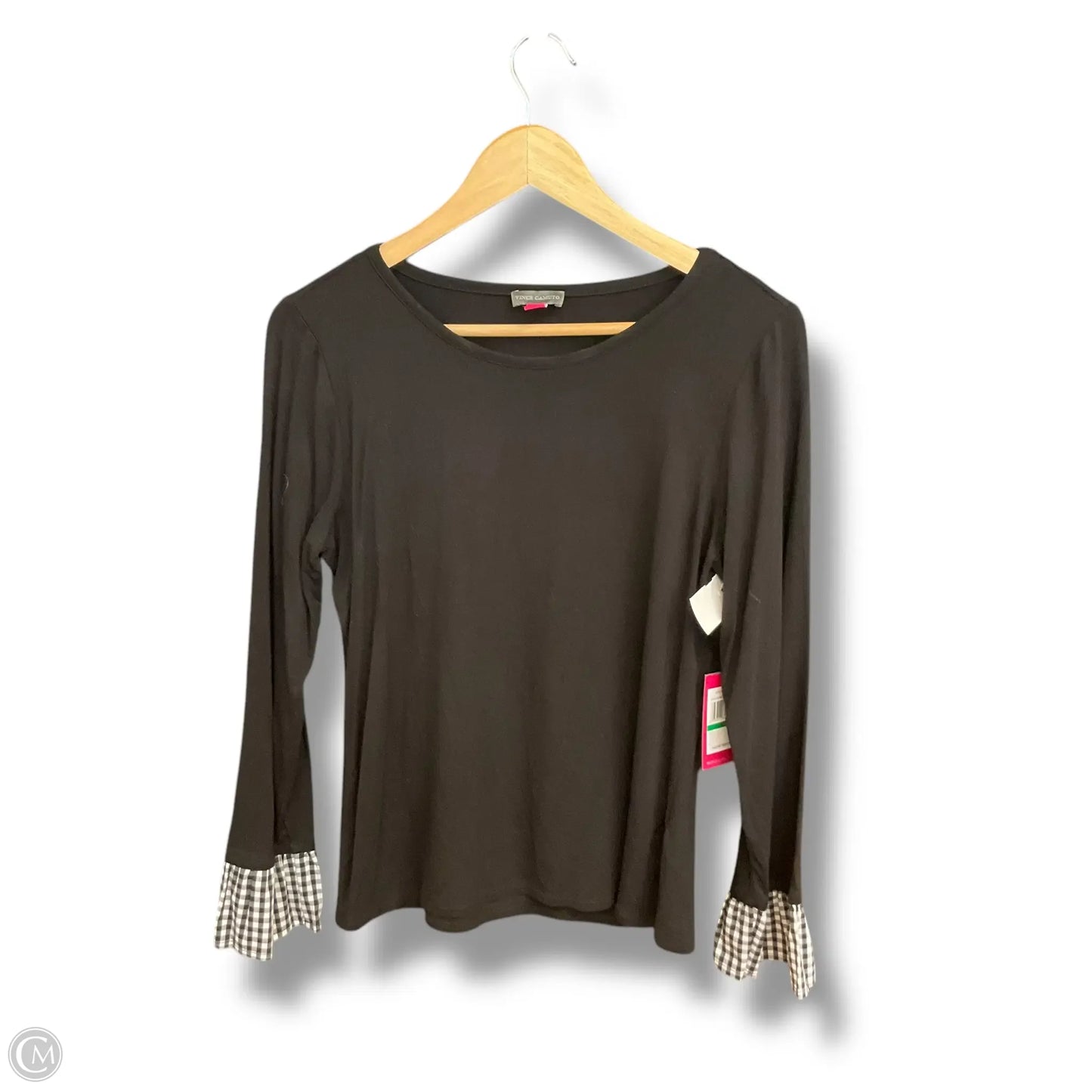 Top Long Sleeve By Vince Camuto In Black, Size: L