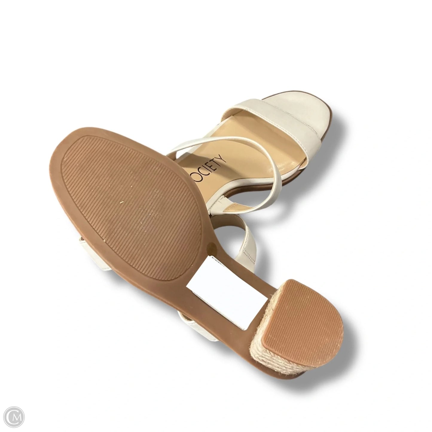 Sandals Heels Block By Sole Society In White, Size: 7.5