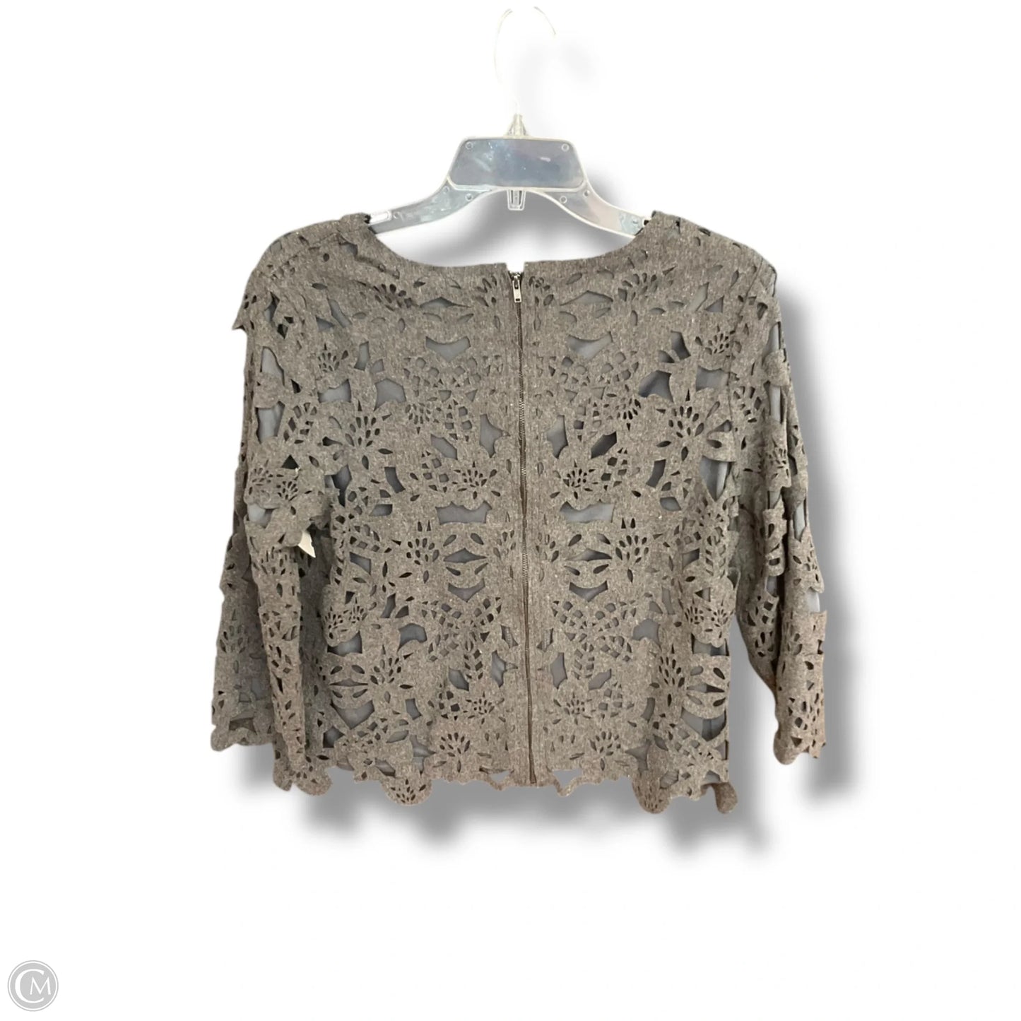 Top Long Sleeve By Anthropologie In Grey, Size: Xs