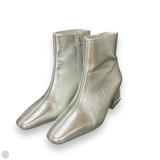 Boots Ankle Heels By ninety union In Silver, Size: 6