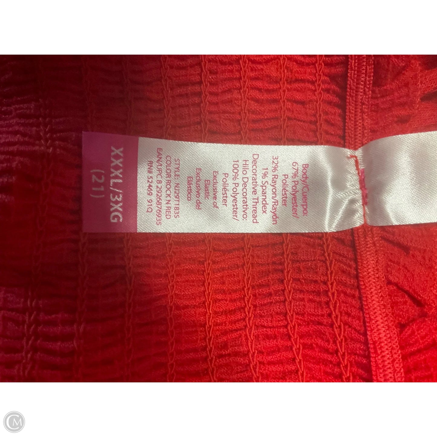Top Sleeveless By No Boundaries In Red, Size: 3x