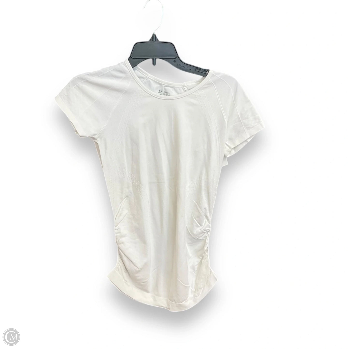 Athletic Top Short Sleeve By Athleta In White, Size: S