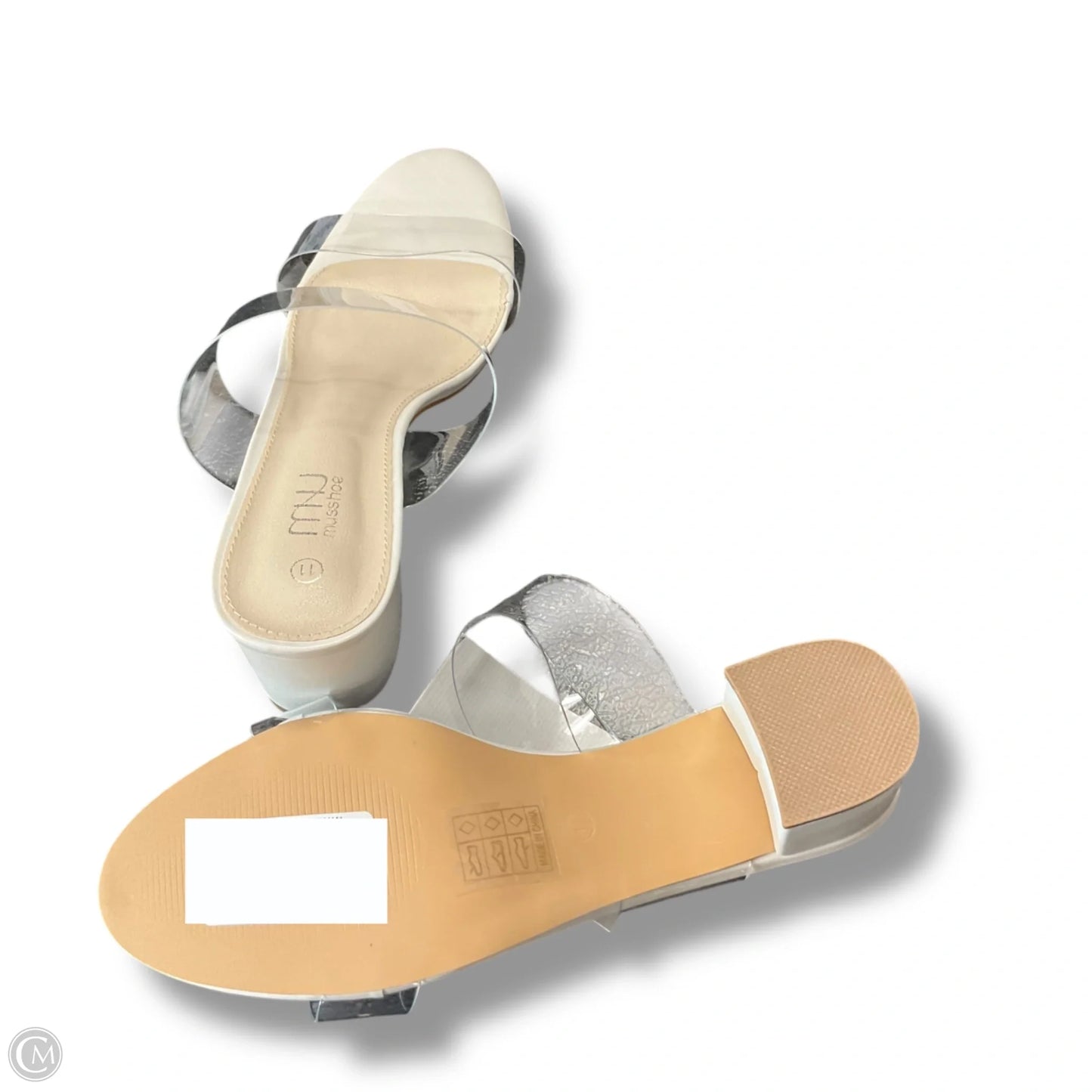 Sandals Heels Block By musshoe In White, Size: 11