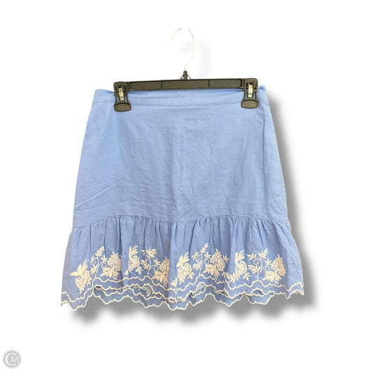 Skirt Mini & Short By J. Crew In Blue & White, Size: Xs